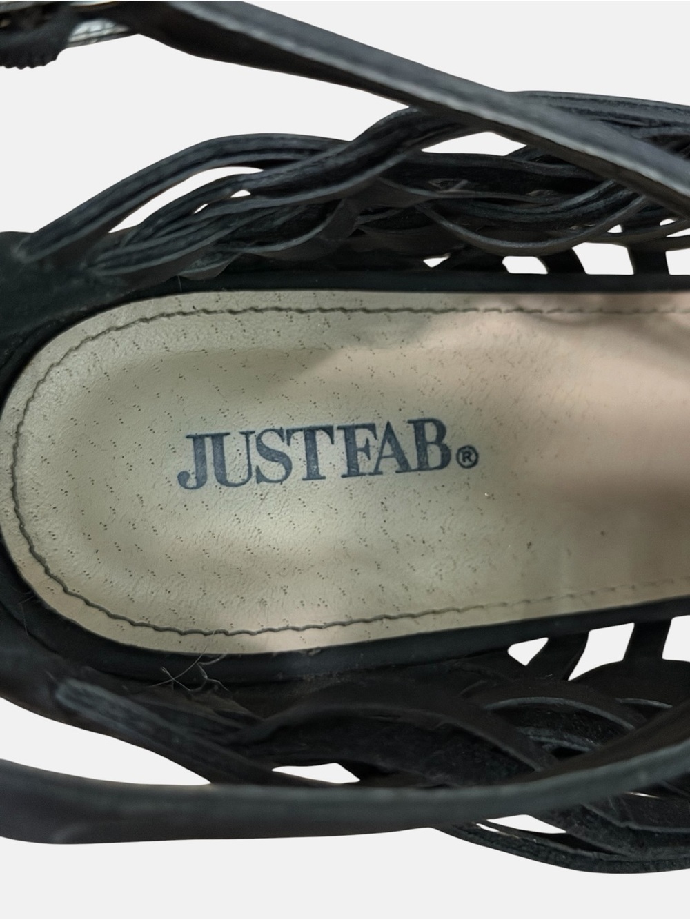 JustFab Black Strappy Cage Block Heels - Picture 6 of 9